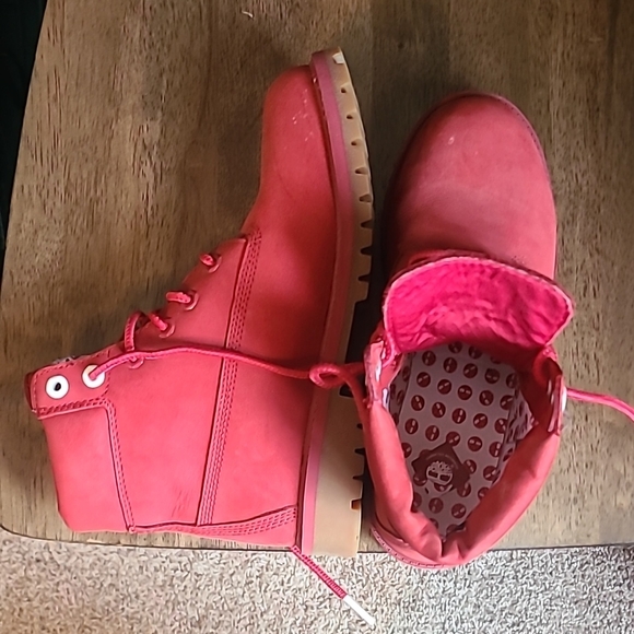 Timberland Red Boots - Picture 2 of 2